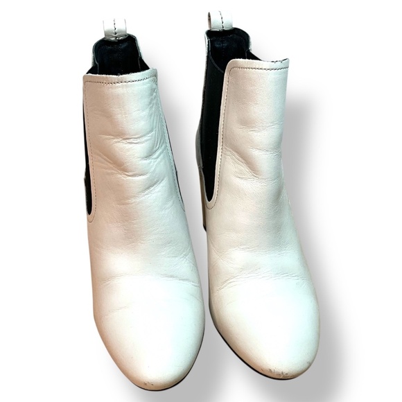 KURT GEIGER London Genuine Leather Heeled Cream Raylan Ankle Boot US Sz 9.5 - Picture 5 of 15